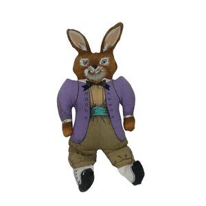 Vintage 1985 Mr. McBunny Rabbit Stuffed Animal Toy Shelf Sitter 10.5 inch